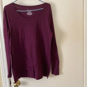 Purple long sleeve shirt